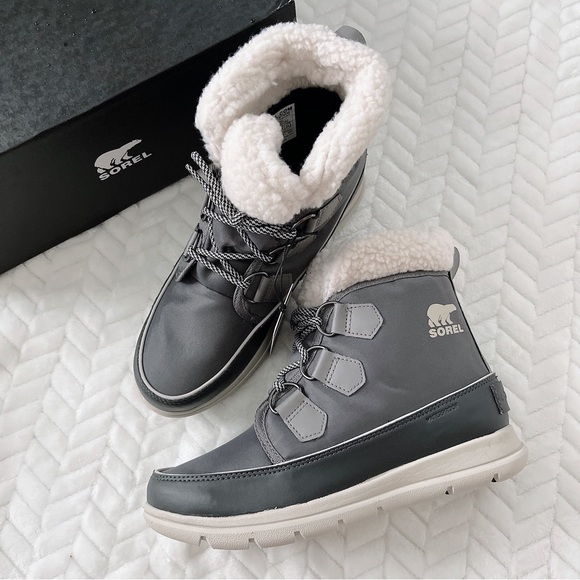 Sorel Explorer Carnival Waterproof Boot with Faux Fur Collar Boots - Picture 2 of 13